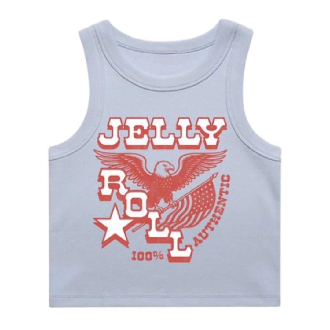 Blue Eagle Crop Tank Top - Apparel
