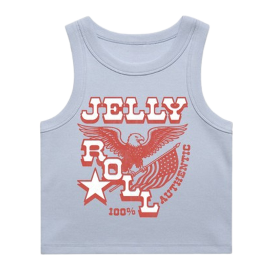 Blue Eagle Crop Tank Top - Apparel